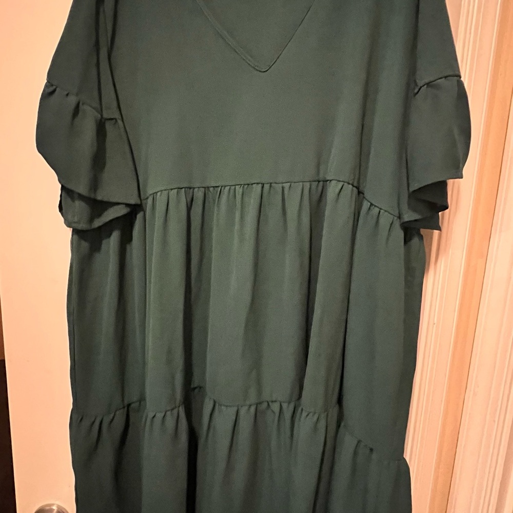 Green Short Sleeve Sundress